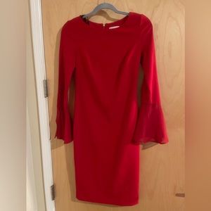 Red Calvin Klein dress